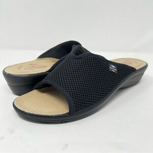 Fly Flot Women's Black Mesh Slide Slippers